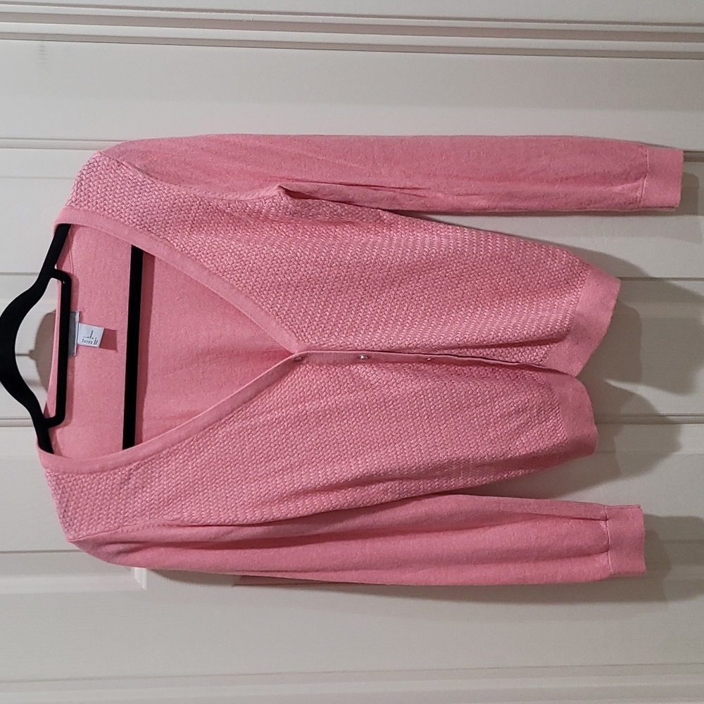 [NWOT] H&M Pink Button Up Sweater Cardigan Size L